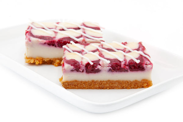 Raspberry White Chocolate Cheesecake Bar - Bunner's Bakeshop