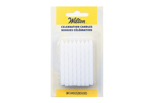 Wilton White Candles 2.5" Pack of 24 - Bunner's Bakeshop