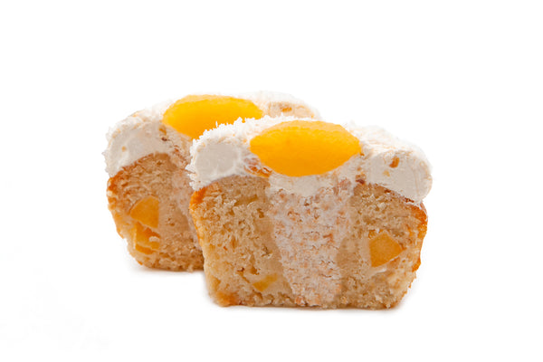Peaches & Coconut Cream Cupcake