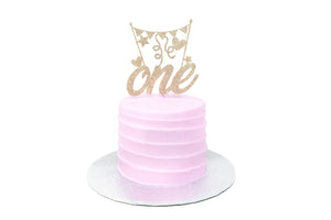 4" Mini Pink Smash Cake w/ Topper - Bunner's Bakeshop