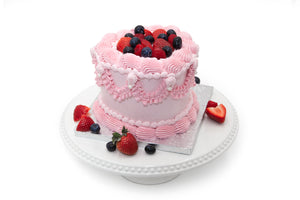 6" Spring Berry Heart Cake