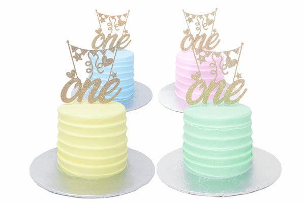 4" Mini Yellow Smash Cake w/ Topper - Bunner's Bakeshop