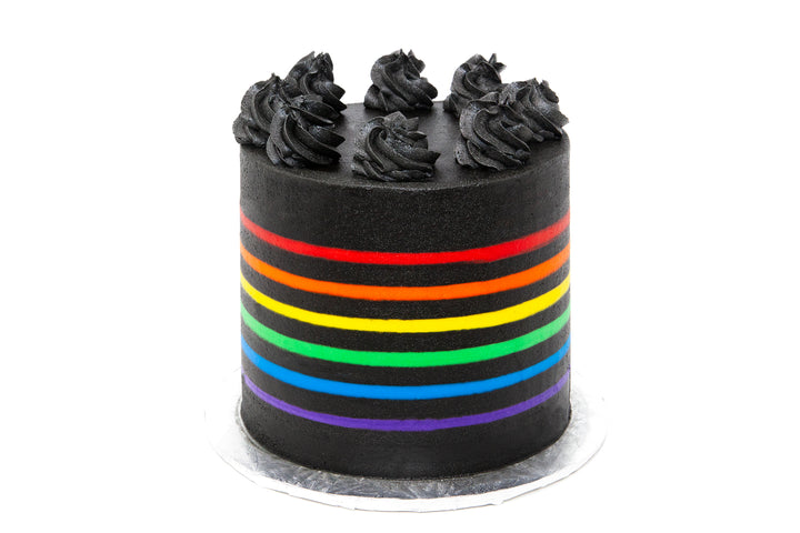 6" Goth Rainbow Cake - Bunner's Bakeshop