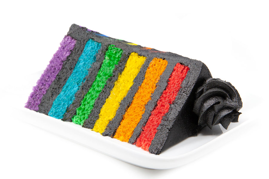 6" Goth Rainbow Cake - Bunner's Bakeshop
