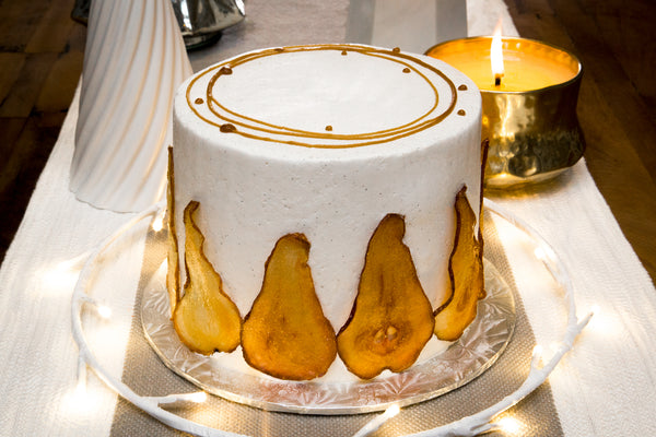 Bourbon Pear and Vanilla Bean Cake - Bunner's Bakeshop