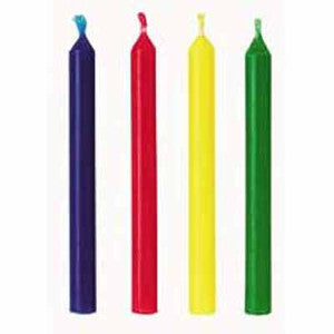 Wilton Round Rainbow Candles 2.5" Pack of 24 - Bunner's Bakeshop