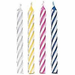 Wilton Assorted Striped Candles 2.5